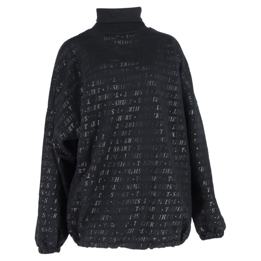 Balenciaga T-shirt All Over Print Sweater in Black Cotton